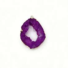 30-40mm Natural Agate Crystal Tooth Semi-Precious Stone Asymmetrical Pendant Necklace - Irregular Geode Pendant - View 21