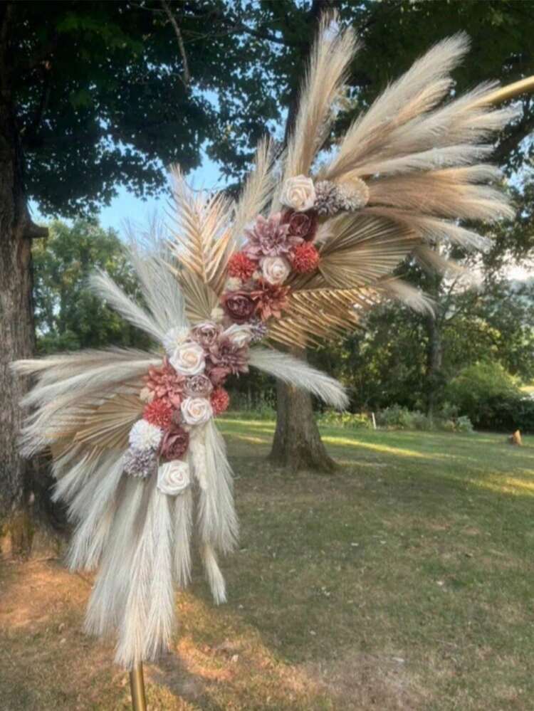 9pcs/18pcs/50pcs/Set Artificial Cattail Rabbit Tail Flowers, Minimalist High-End Home Decor, Fake Floral Plant Garden Decoration - Multicolor - View 5