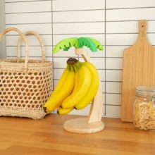 1pc Wooden Banana Holder, Home Storage Rack, Living Room Fruit Organizer - Multicolor - View 2