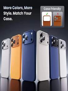 Alloy Solid Color 1pc Camera Lens Protector Made Of Matte Metallic Aluminum Alloy Tempered Glass For IPhone 17 Pro Max/17 Pro, Easy To Apply, Scratch-Resistant, Full Coverage, Compatible With Protective Cases, Unisex, Bubble-Free, High Hardness, Mother's Day Birthday Gift - Metal Armor - View 3