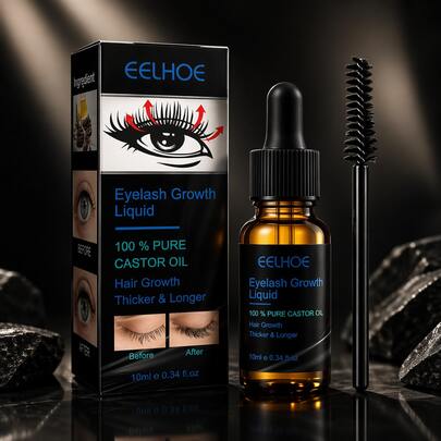  Everlyx – Eelho Wimpernserum 10 ml – Natürliches Serum mit 100 % reinem Rizinusöl – Stimuliert das Wachstum längerer, kräftigerer und vollerer Wimpern – Tägliche Pflege für einen atemberaubenden Blick – ✅ Versand nach Spanien innerhalb von 24–48 Stunden