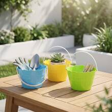 CASAMAX WL 1pc Mini Plastic Bucket / 840ml / ø14.1*9.3cm / COLOR WILL BE SENT AT RANDOM - Multicolor - View 3