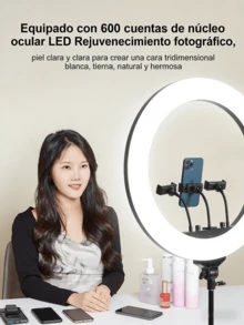 LED Ring Light For Live Streaming And Videos, Professional Ring Light Lighting With Remote Control, For Makeup, Photography And Digital Content. Compact And Portable LED Ring Light For Creators And Beauty Lovers - A - View 2