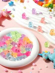 Bộ 100/50/20/10/1 tượng kỳ lân mini bằng nhựa phát sáng trong bóng tối, thích hợp để tự làm vườn cổ tích, trang trí bình thủy tinh, chậu cây cảnh, tiểu cảnh, trang trí sân vườn, nội thất xe hơi, trang trí tiệc và sinh nhật. - trộn - Xem 5