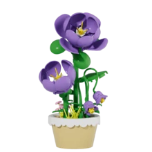 Micro Granule Potted Building Block Immortal Flower, Immortal Flower Building Block Potted Set, Cute Home Decor, Desktop Decor, Multifunctional And Original Gift Idea, Artificial Potted Decor, Holiday Gift, Birthday Gift, Christmas Gift, New Year Gift, Party Decoration - Multicolor - View 17