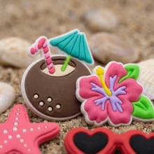 23Pcs Beach Vacation Theme Silicone Shoe Charms For Sandals - Multicolor - View 4