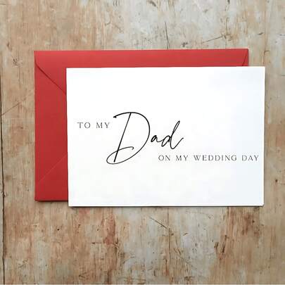 1pc Interesting Father's Day Card I Gave To My Dad On My Wedding Day, Father's Card, Christmas Card For Dad