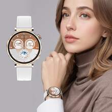 PANDA Reloj inteligente GT5 MINI, modelo para mujer, IP68 resistente al agua, pantalla IPS de 1.32", batería incorporada de 210mAh, esfera multilingüe, compatible con Android/iOS, reloj inteligente ultrafino, compatible con llamadas/notificaciones de SMS, monitoreo de sueño, GPS, NFC, podómetro, detección de ruido, modos deportivos, regalo para mujeres/hombres/parejas/amigos/cumpleaños - Ver 4