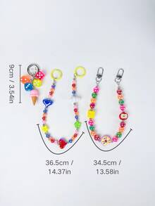 3-In-1 Accessory Pack, Women's Bag Chain, Wallet Chain, Wallet Pendant, Handbag Pendant, Wallet Keychain, Bag Accessories Pendant, Wallet Accessories, Cute Handbag Designer Pendant, Wallet Pendant And Chain, Backpack Accessories, Bag Pendant Accessories, Wallet Pendant, Suitable For Decorating Shell Bags/Bridal Parties/Straw Beach Bags/Prom Accessories/Prom Bags, 2000s Style, Suitable As Mother's Day Gift/Teacher's Day Gift - Multicolor - View 18