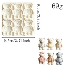 Magic Magician-Shaped Bear Candy Mold, Cute Beret-Shaped Bear Pudding Mold. Suitable For Holiday Parties And Birthday Parties. Can Be Used To Make Cookies, Gummy Candies, Chewing Gum, Home Decorations, And Shower Bombs - View 8