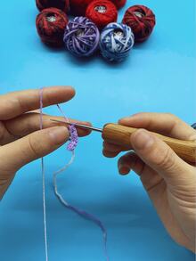 6pcs/Set Lace Thread, Solid Color & Gradient Dual-Color Matching, 25m Long Per Skein, Sufficient Length For Small Craft Projects And Stocking, Suitable For Miniature Crochet, Preserved Flowers, Earrings, Hair Clips, Doll Accessories, Lace Edging DIY - Lace Thread Set - View 4