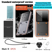 Universal Waterproof Phone Case For 6.9-Inch Screen, Suitable For Swimming, Diving, Hot Spring, Surfing And Rafting. 6.9-Inch Universal Waterproof Diving Phone Case, Outdoor Sports Shockproof Transparent Protective Cover, Perfect Gift For Diving Enthusiasts. - Multicolor - View 14