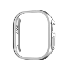 适用于 38/40/41/42/44/45/46/49mm 索尼 11/10/9/8/7/6/5/4/3/2/1 系列手机的保护壳，防震超薄硬质 PC 边框，全包式保护壳（不含屏幕保护膜），配件 - 銀色 - 查看 9