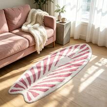 1pc Surfboard Shaped Rug, Y2K Room Decor Surfboard Mat, Non-Slip Super Soft Carpet For Living Room, Bedroom Doormat - Pink - View 9
