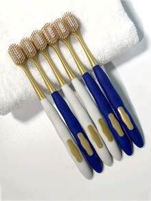 18 piezas de cepillos de dientes de cerdas suaves de cabeza ancha, adecuados para uso familiar, producto ideal - Multicolor - Ver 4