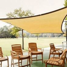 高密度聚乙烯白色遮阳网，90%遮光率矩形遮阳帆，沙滩紫外线防护屏障，透气隐私遮阳，适用于夏季户外车棚、庭院、花园、商业和住宅场所 - 多色 - 查看 14