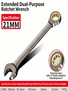 Cờ lê kết hợp có tay quay dài 6/32mm, 72 răng, góc xoay 5°, cờ lê đa năng đầu mở/đầu hộp, thép CR-V. - cờ lê - Xem 27