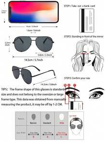 1pc Women Pilot Metal Copper Full Frame Vintage Outfits Classic New All-Season Elegant Fashion Glasses For Musical Festival Outdoor Travel Beach Party Daily Life Driving Street Style Accessories - Multicolor - View 3