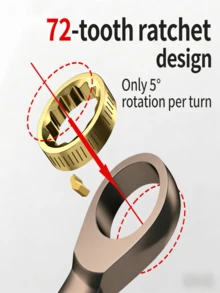 Cờ lê kết hợp có tay quay dài 6/32mm, 72 răng, góc xoay 5°, cờ lê đa năng đầu mở/đầu hộp, thép CR-V. - cờ lê - Xem 3