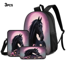 3pcs/Set Student Backpack, Messenger Bag, Pencil Case, Boys' Large Capacity Compartment Backpack, Back To School Supplies Storage, Travel Storage Bag, Suitable For School, Class, Outdoor Sports - A - View 11