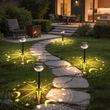 1 buah/2 buah Lampu Proyektor Tenaga Surya Luar Ruangan, Lampu Dekoratif Colokan Lantai, Bayangan Bintang dan Bulan, Lampu Proyeksi Ambient untuk Halaman, Taman, dan Dekorasi Perayaan Kebun, Taman, Pemandangan Malam Jalan Setapak, Ulang Tahun, Pernikahan, Paskah, Natal, Dekorasi Musim Semi dan Musim Panas - energi matahari - View 9