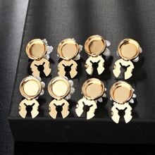 10/5个装纽扣套，金属纽扣套，可拆卸纽扣套，3D装饰纽扣，带钳子的按扣，DIY工艺配件，适用于连衣裙、正装、衬衫 - 多色 - 查看 11
