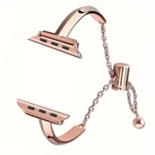 1条不锈钢表带，兼容 38mm 40mm 41mm 42mm 44mm 45mm 46mm 49mm SE S10 9 8 7 6 5 4 3 2 1系列，纤薄百搭，男女皆宜。 - 玫瑰金 - 查看 6