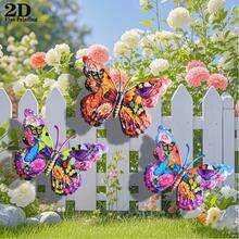 Conjunto de 3 Borboletas Decorativas de Parede em Acrílico 2D - Novos Enfeites para Pendurar, Decoração para Ambientes Internos e Externos, Jardim, Casa de Campo e Sala de Estar - Presente Ideal para Amantes de Insetos e da Natureza - Sem Necessidade de Eletricidade, Fácil Instalação, Autoadesivo - Multicolorido - Ver 5