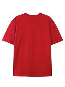 She's From Texas Graphic Top-Loose-Fit Easy Relaxed Style, - 紅色 - 查看 3