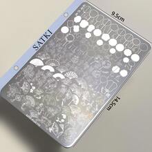 印花钢板美甲装饰模板，适合初学者，梦幻蕾丝花卉镂空网状玫瑰性感法式美甲模板，指甲油印花模具，透明硅胶印花板 - 彩色 - 查看 17