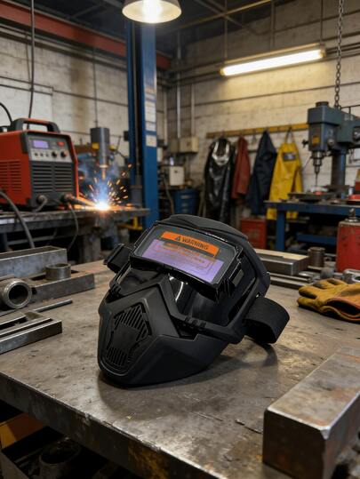 OBOVAY 1pc Auto-Darkening Full Face Welding Protection Mask, Detachable Auto-Darkening Welding Safety Goggles, Lightweight Protective Face Shield, Anti-Glare And Anti-Scald, Breathable And Heat-Insulating, Suitable For Industrial, Automotive Repair, Welding Safety Protection And More Scenarios.
