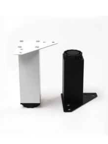 4个黑白家具脚 可调节方形柜脚 铝合金柜脚 浴室柜脚 - 彩色 - 查看 5