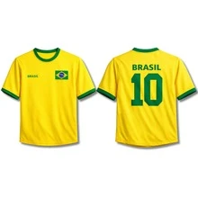 Brazil National Team Jersey, Brazilian Uniform, Yellow, 100% Cotton - 黃色 - 查看 5