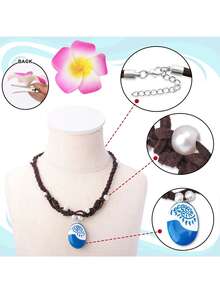1/2pcs Boho Pendant Long Choker, Bohemian Leopard Multi-Layer Crystal Beads Cuff Bracelet Stack Summer Inspired Clothes Concho Country Concert Outfits - Multicolor - View 4