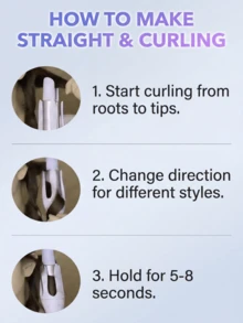 Electric Automatic Hair Curler - 3 Temp Settings, 32mm Barrel, 2 - Way Rotation! Anti - Scald, Fast Heat, Auto Shut - Off. Ideal For All Hair Types, Daily Styling, Travel & Parties. A Perfect Gift! - UK Plug(220-240V) - View 8