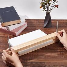 Set Of Wooden Book Binding Press With Screws, Rectangular Craft Binding Press, Home Office Durable DIY Stapler For Paper Making And Book Binding Utensils - Tree - View 3