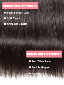 15A Raw Human Hair Bundles Brazilian Virgin Straight Bundles Human Hair, Sliky Boutique Extensions, Can Be Dyed And Restyled, Vertical Smooth, Full Ends (20 22 24) - Natural Black - Xem 8