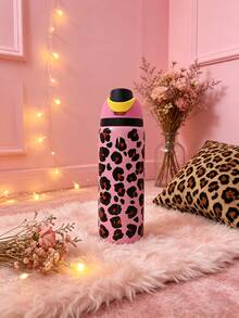 OwaIa Black And Pink Leopard Print Pattern Large Capacity Stainless Steel Water Bottle,32oz/945ml,With A Straw,Exquisite Appearance,Keeps Drinks Hot Or Cold,Can Hold Iced Drinks And Water,Suitable For Leisure,Work,Sports,Indoors And Outdoors,Suitable For Students And Office Workers,As A Gift.Vacuum Flasks-Everyday Tumbler-Perfect Birthday Gift-Father Day Tumbler - Hồng - Xem 2
