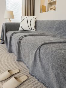 1pc All-Season Universal Sofa Cover Suitable For Single, Double, Three And Four Seater Sofas, Machine Washable, Modern Home Decor Design - Grey - View 8