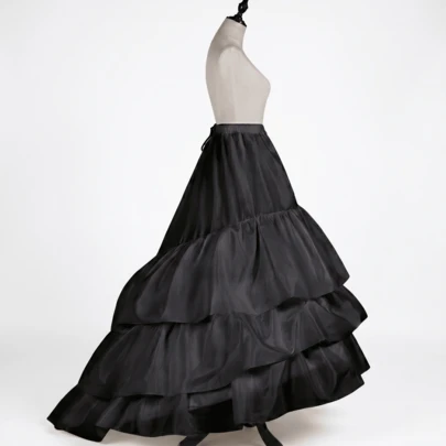 Enagua de 3 capas con cola, para vestido de novia, vestido de gala, vestido de baile
