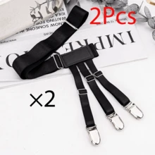 2pcs Adjustable Elastic Shirt Stay Straps For Men - Non-Slip Buckle Design, Easy To Use - Suitable For Daily Wear, Outdoor Activities, Weddings, Parties, And As Autumn/Winter Halloween Costume Accessories. Fits Teens, Young Adults, And Men For Casual, Outdoor, Sports, Vacation, Graduation Gifts, Birthday Gifts, And Everyday Wear. - Multicolor - View 14