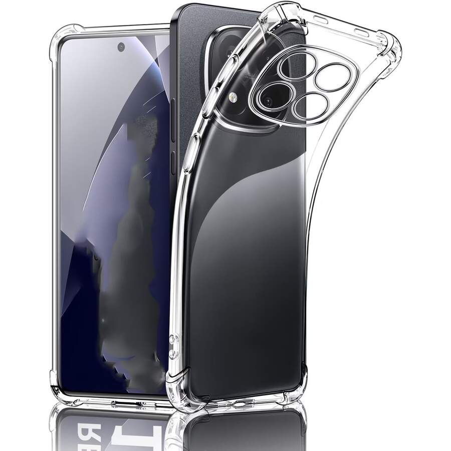 Capa de telemóvel transparente anti-queda de quatro cantos 2025, capa de telemóvel resistente a choques com cobertura total de quatro lados, compatível com Xiaomi, Transsion e outros modelos, S26/S26Ultra/X5C/X5C PLUS/X8D/X7D/X9D/Nova 14/Edge 70/G57 Power/G57/G Play 2026/ 10a/ 15c 4G 173(Europa)/ 15c 171(Europa)/Poco C85/ 15 4G Europa 171mm/ 15 5G Europa 171mm/ 15 5G Global 169mm/ 15C 5G Global 171mm/ 15C 5G Europa 173mm - Claro - Ver 1