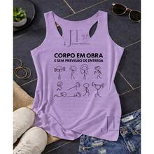 Tank Top For Bodybuilding, Gym, Fitness Fashion, Muscular Woman, Plus Size Fashion - Màu Lilac Tím - Xem 2