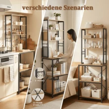 Kitchen Shelf Standing Shelf Microwave Shelf 2-Tier Countertop Storage Rack for Kitchen Organizer, Space Saving Stand for Spices, Pots and Pans - 6-stufig - Übersicht 9