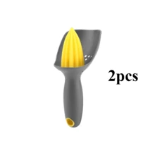 橙子柠檬榨汁器，塑料手持式手动柑橘榨汁器，便捷厨房烹饪工具，食品加工机 - 彩色 - 查看 10
