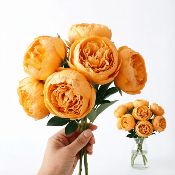 1/2/5 Stück künstliche Seide Pfingstrosen Blumenstrauß - 8cm große Vintage Kunstblumen, geeignet für Hochzeitsstrauß, Heimdekoration, Esszimmertisch, Büro, DIY Hochzeitsdekoration, Muttertagsgeschenk