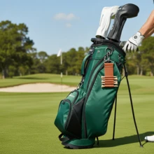 Tempat Penyimpanan Tee Golf Kulit PU dengan Gantungan Kunci, Kapasitas Besar untuk Organizer Tee Golf bagi Pegolf dan Olahraga Luar Ruangan - MultiWarna - View 2