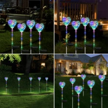 1pc Solar Outdoor Heart-Shaped Lawn Light, Colorful LED Landscape Pathway Light, IP44 Rated For Courtyards, Garden Decor, Rooftop Balconies, Wedding, Valentine's Day, Thanksgiving Decorations, Christmas Decorations, Halloween Decorations - Color Light - View 9