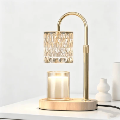 Candle Warmer Lamp, Glass Candle Heater Lamp, 4-Level Dimmer, Timer