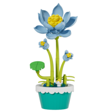 Micro Granule Potted Building Block Immortal Flower, Immortal Flower Building Block Potted Set, Cute Home Decor, Desktop Decor, Multifunctional And Original Gift Idea, Artificial Potted Decor, Holiday Gift, Birthday Gift, Christmas Gift, New Year Gift, Party Decoration - Multicolor - View 14